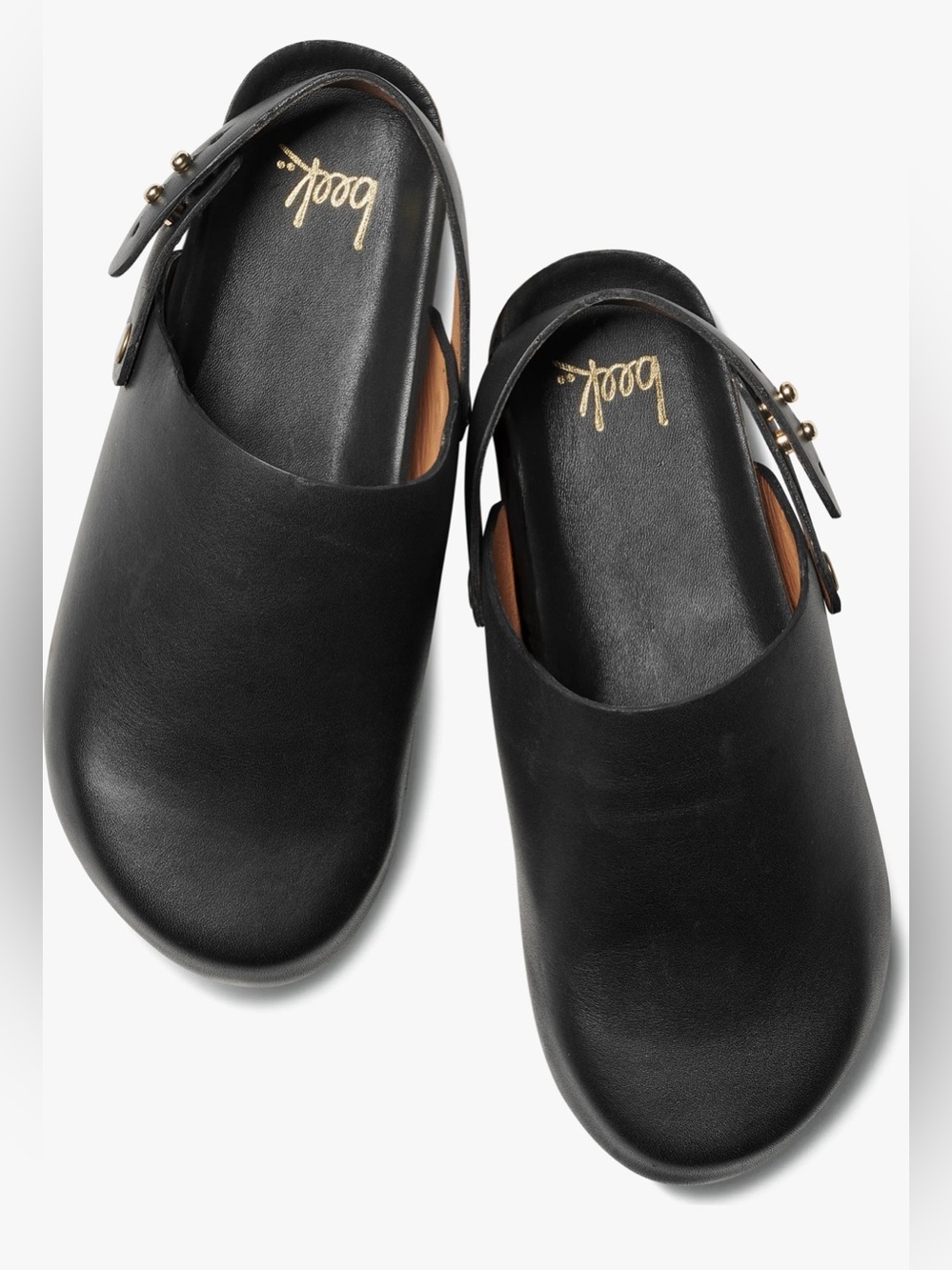 Beek Brant Black Leather Slip-On Clog Mules Sz 8 Boho Quiet Luxury Casual - Picture 11 of 11